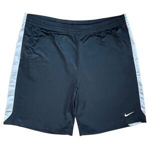 Nike Mens Athletic Shorts Black Size XXL Basketball Gym Training Gray Side Panel